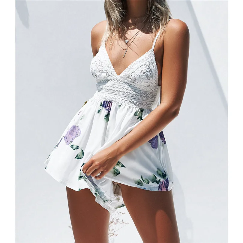 New Fashion Women Summer Dasual Daily Bowknot Beach Sexy Backless Mini Jumpsuit Evening Party Beach Playsuit Jumpsuit #4F08 (12)