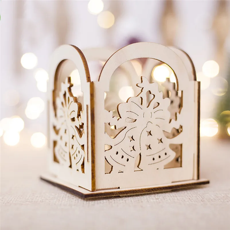 NEW HOT NEW Christmas Creative Gifts Decoration Mini Wooden Candlestick Home Decoration Holiday Christmas Hang 3N27 (10)