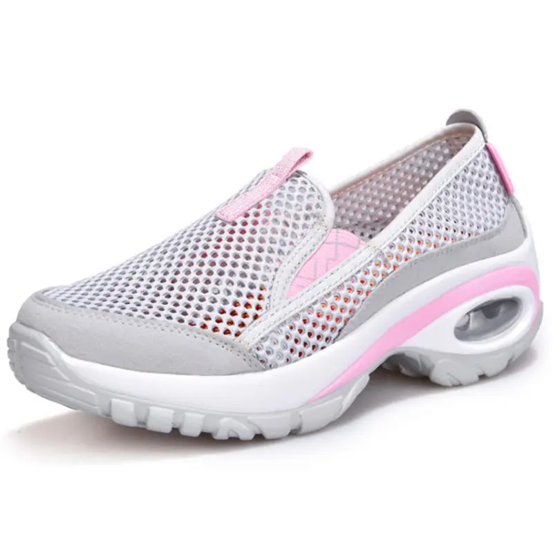 

Women Casual Shoes 2017 New Arrival Swing Fashion Air Mesh Air cushion damping Summer Shoes women A pedal Female tenis feminino
