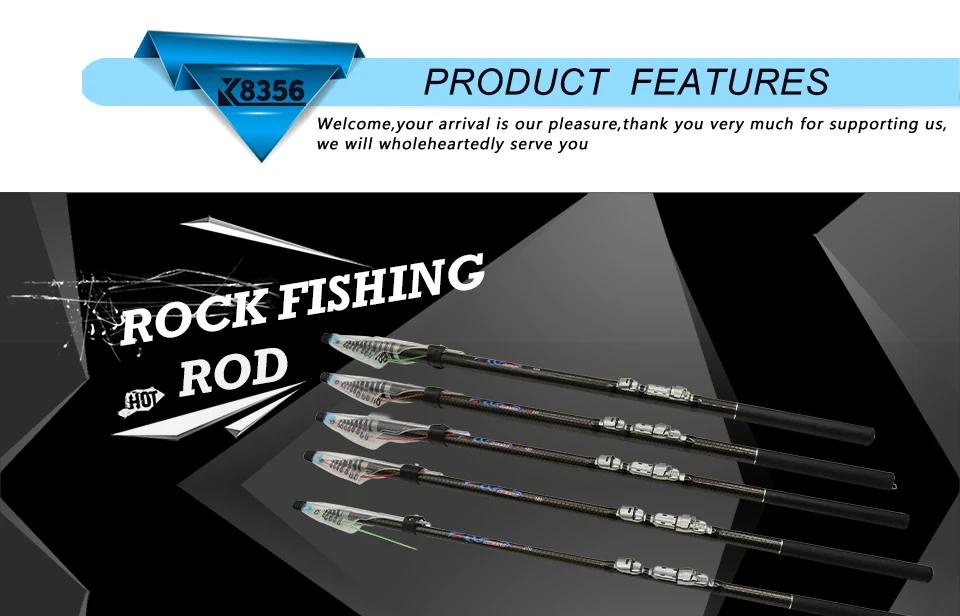 K8356 2.7m 3.6M 4.5M 5.4M 3.0M 6.3M Spinning Fishing Rod M Power Telescopic Rock Fishing Rod Carp Feeder Rod Surf Spinning Rod_01
