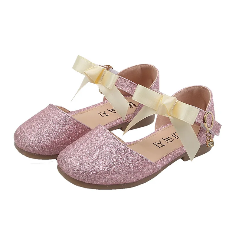 Модная детская летняя обувь с бантом для девочек сандалии для маленьких девочек кожаные пляжные сандалии для принцессы 3, 4, 5, 6, 7, 8, 9, 10, 11, 12 лет