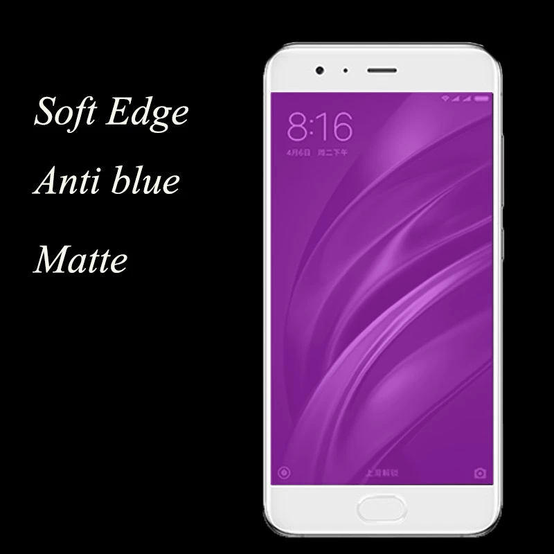 JGKK мягкий край анти синий матовый закаленное стекло для Xiaomi Mi 6 5X A1 Мягкий экран