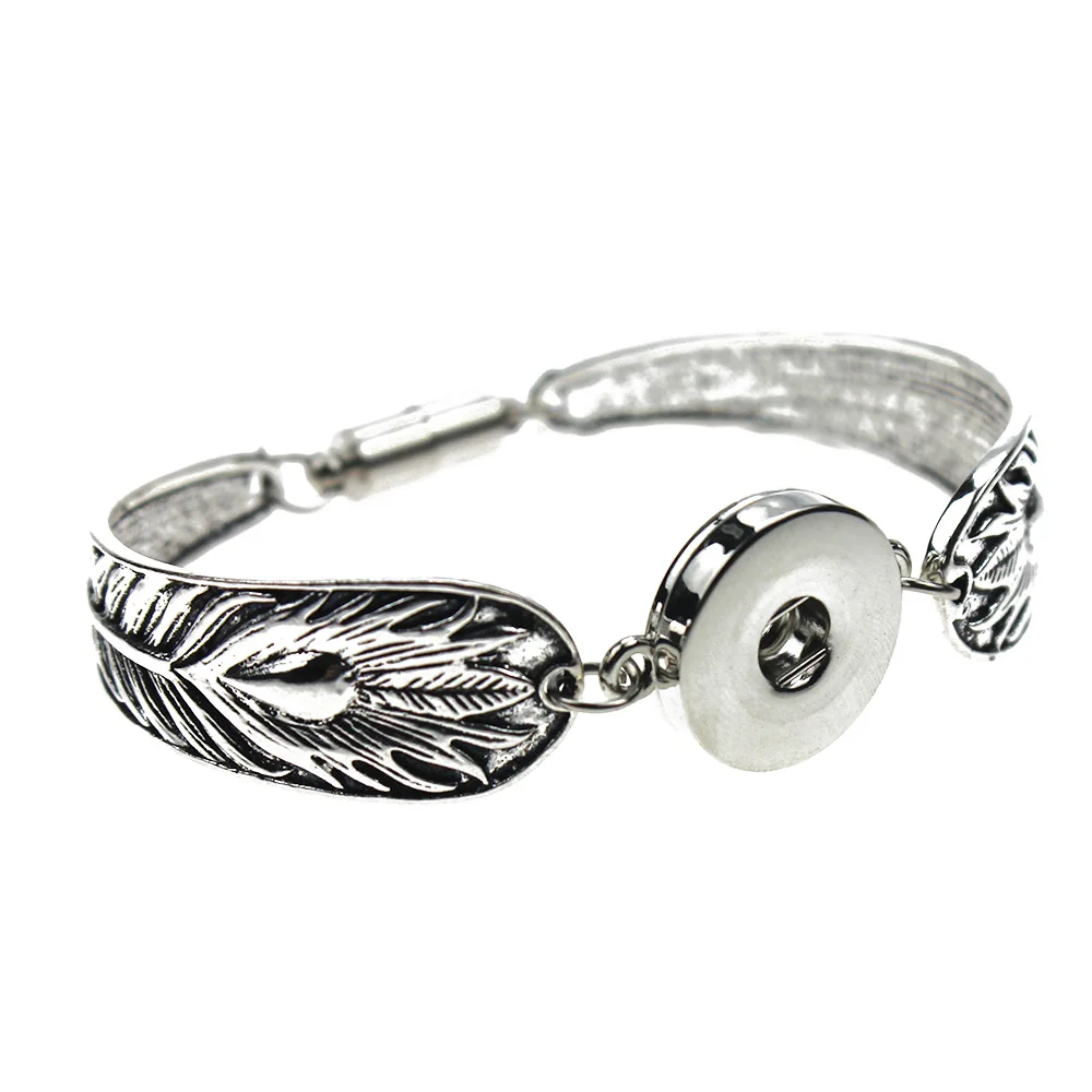 snaps jewelry Bangles 18mm/20mm metal Charms Bracelet Vintage jayna