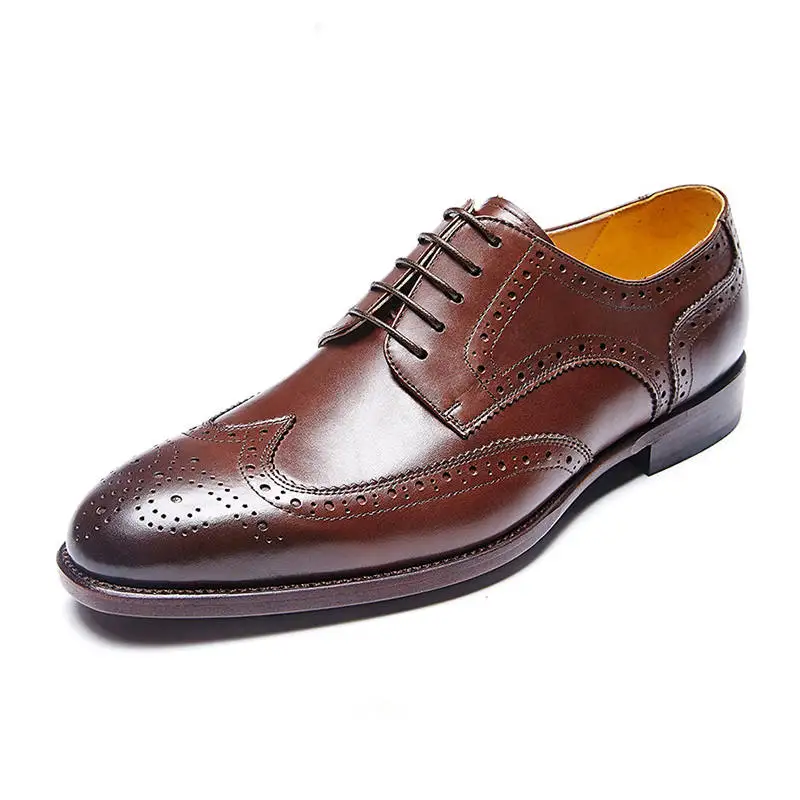 Kleid Grimentin brown Black ight Männer Handmade Geschnitzt Echtem Customized Schuhe Leder yellow Herren Retro Aus Oxfords Brownl 2018 tr6ntxawqP
