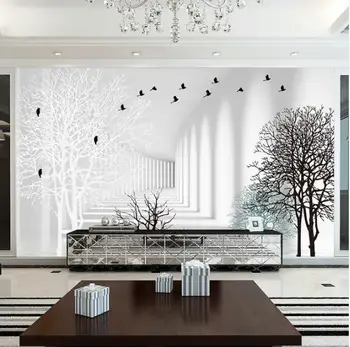 

Custom high-grade minimalist modern living room mold mildew photo 3d wallpapers abstract woods TV backdrop wallpapers