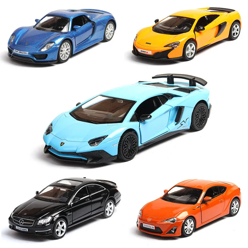 

1:36 Sports car model Child alloy car belt pull-back vehicle simulation alloy car model crafts decoration collection toy tools