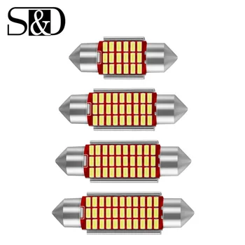 

2pcs C5W LED Festoon 31mm 36mm 39mm 42mm LED Bulbs Car Interior Light 6000K White Dome Reading Light License plate Lamp Auto 12V
