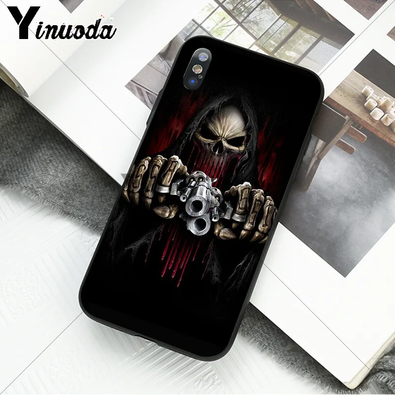 Yinuoda Grim reaper skull skeleton Customer High Quality Phone Case for Apple iPhone 8 7 6 6S Plus X XS MAX 5 5S SE XR Cover Yinuoda Grim reaper skull skeleton Customer High Quality Phone Case for Apple iPhone 8 7 6 6S Plus X XS MAX 5 5S SE XR Cover