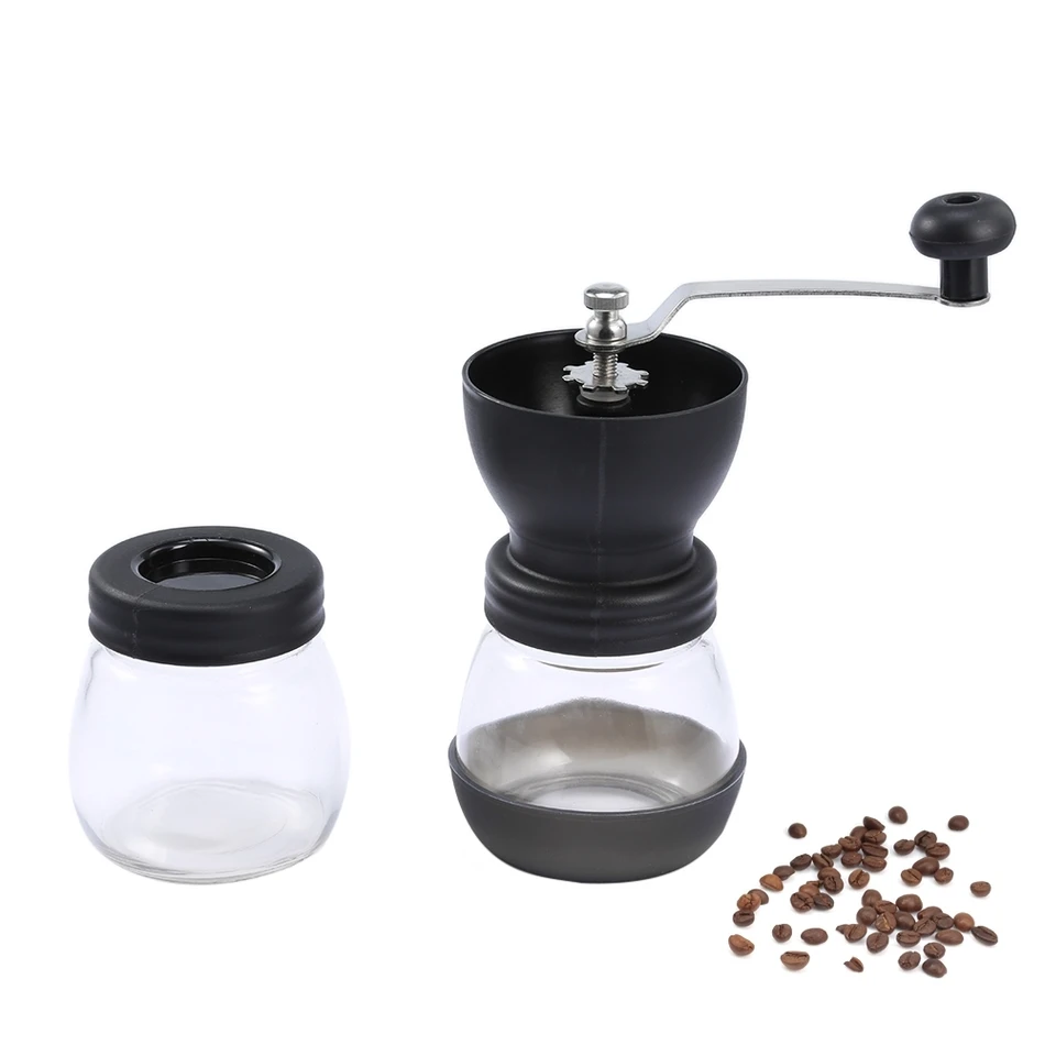  Original Slim Ceramic Coffee Bean Grinder Manual Hand Crank Coffee Maker Burr Corn Mill Bean Mill Grinder Machine Coffee Tools 