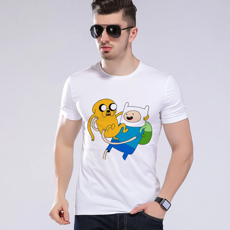 

Couples Casual Design Shirts Finn and Jake Adventure T Shirt Cartoon Anime Time Anime Brand Clothing Cotton Tops S-3XL L1-B10