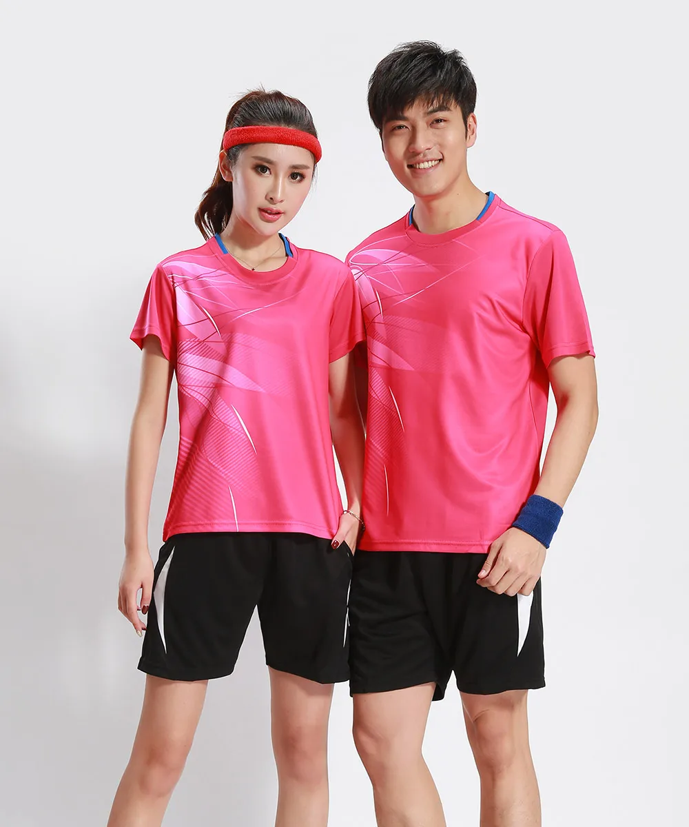 Одежда для бадминтона для женщин/мужчин, быстросохнущая одежда для настольного тенниса, Спортивный Теннисный костюм, комплекты одежды для бадминтона 3070
