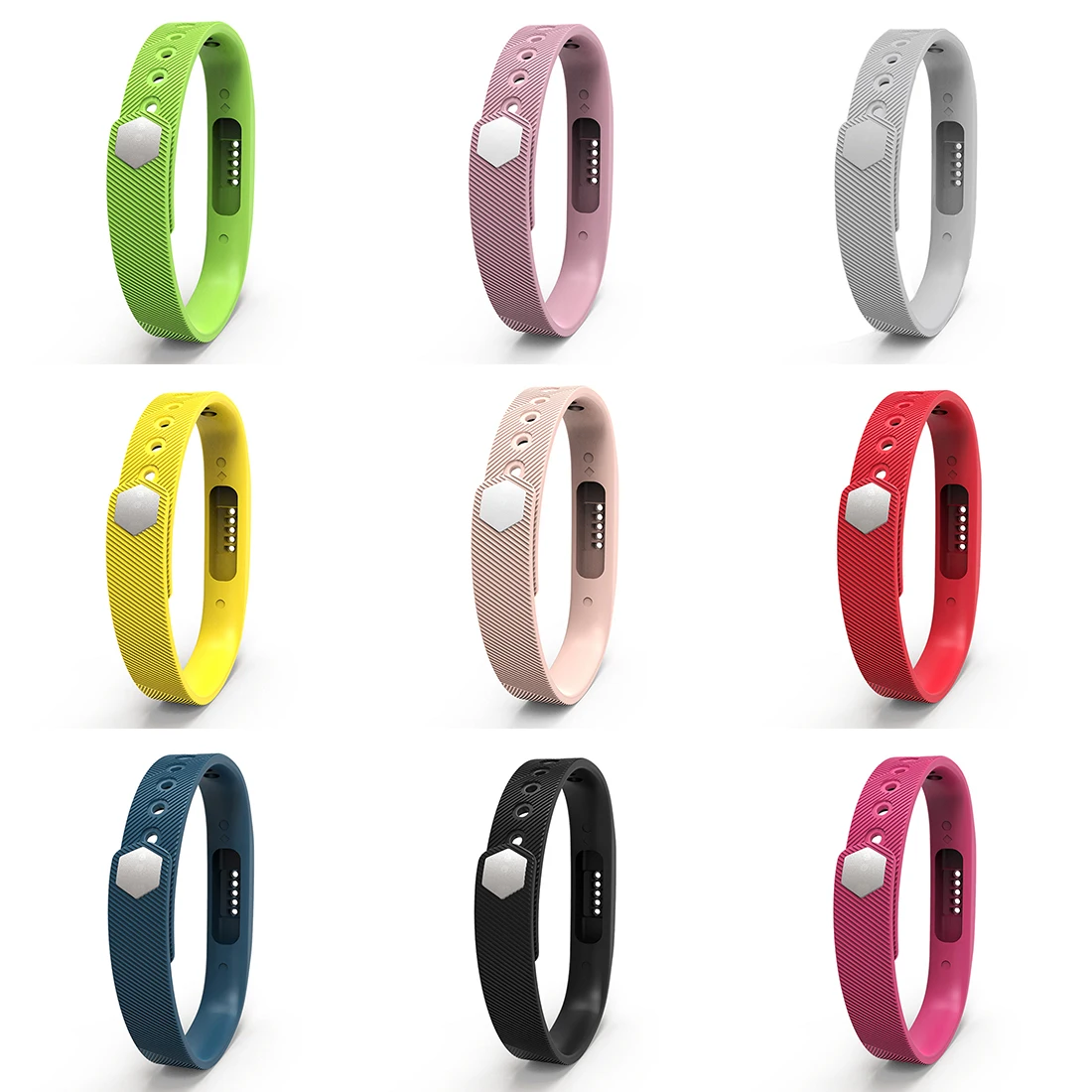 For Fitbit Flex 2 Tracker Band Bracelet Strap Replacement Silicone Rubber White