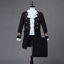 Мужской век костюм куртка Патриот история джентльмен костюм Готический театр наряд мужской принц Королевский Шоу хост мужское платье