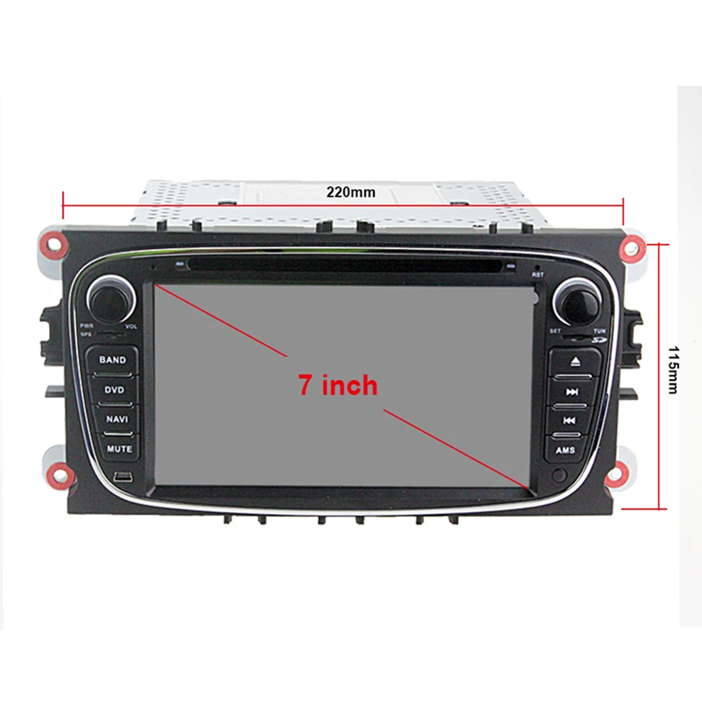 Top 2 Din Android 6.0 Octa Core RAM 2GB/32GB Car DVD GPS For Ford Focus C-MAX Galaxy Mondeo Galaxy Kuga With 4G WiFi Stereo Radio 6