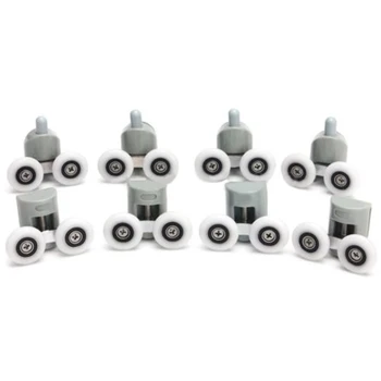

8pcs Bottom Roller Upper Roller Twin Sliding Shower Door Top Upper Bottom Rollers Runners Pulleys Wheels