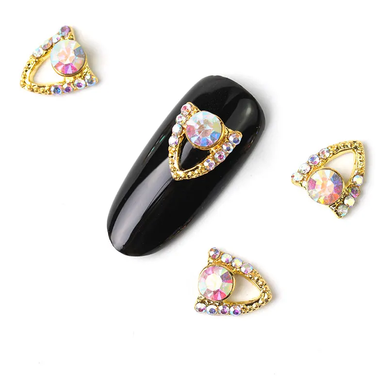 

10Pcs / Lot 3D Jewelry Nail Art Glitter Silver Alloy Manicure Supplies Crystal Rhinestones For Nail Art Decorations