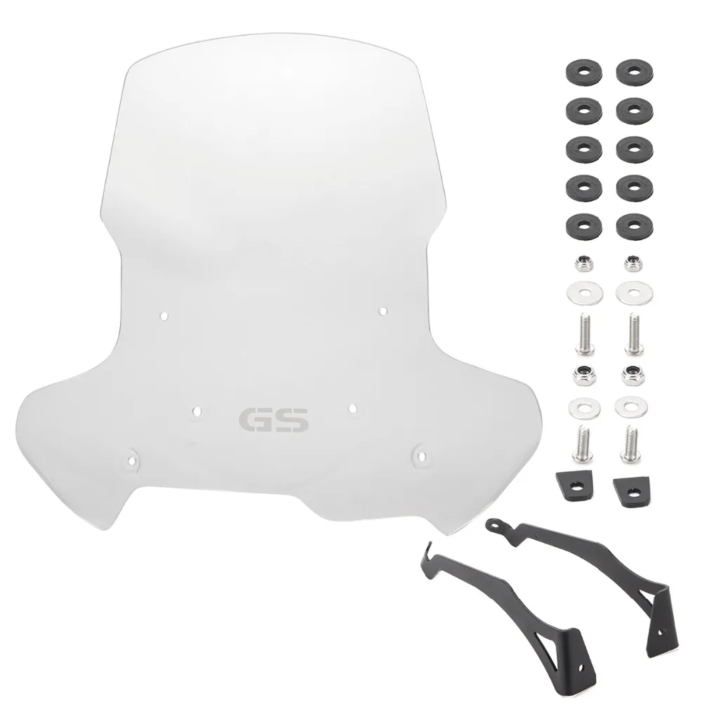 

Motorcycle Clear Windshield Windscreen Wind Deflectors with Bracket for BMW F650GS F700GS F800GS 2008-2016