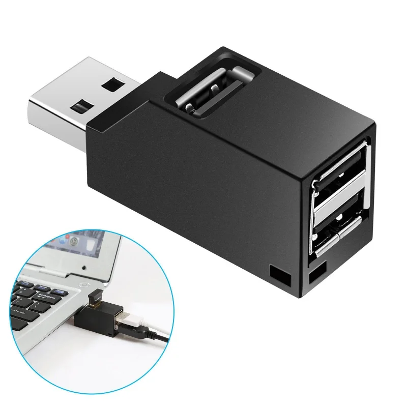 

Fanshu Mini Multi USB 3.0 Hub Dock 3 Port Splitter for Data Transfer Compatible with PC Computer Macbook Pro Air Laptop Huawei