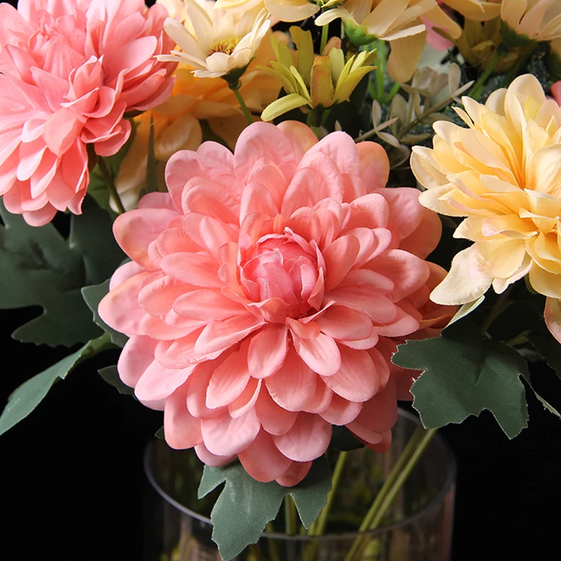 JAROWN Simulation Marigold Wedding Shooting Props Home Fake Flowers Decor Living Room Furnishings Decor Artificial Silk Flower (19)