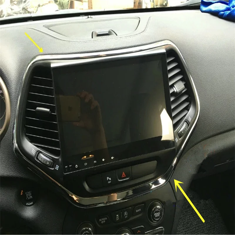 Автомобильный чехол WELKINRY для JEEP Cherokee 2014 2015 2016 2017 АБС хромированная консоль GPS