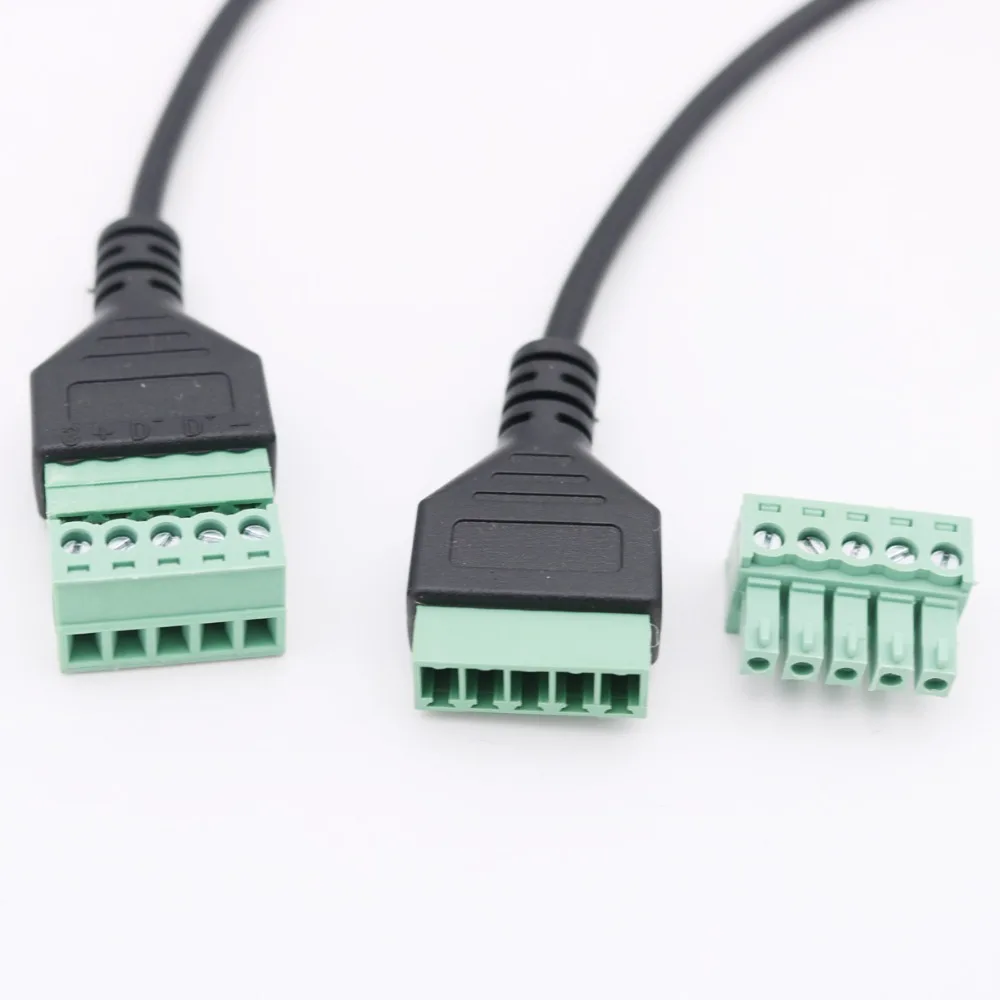 1 шт. Micro USB 5 Pin 2,0 Женский до 5 Pin винтовой разъем с щит пайки Терминал штекер Кабель-адаптер шнур 30 см/1 фут