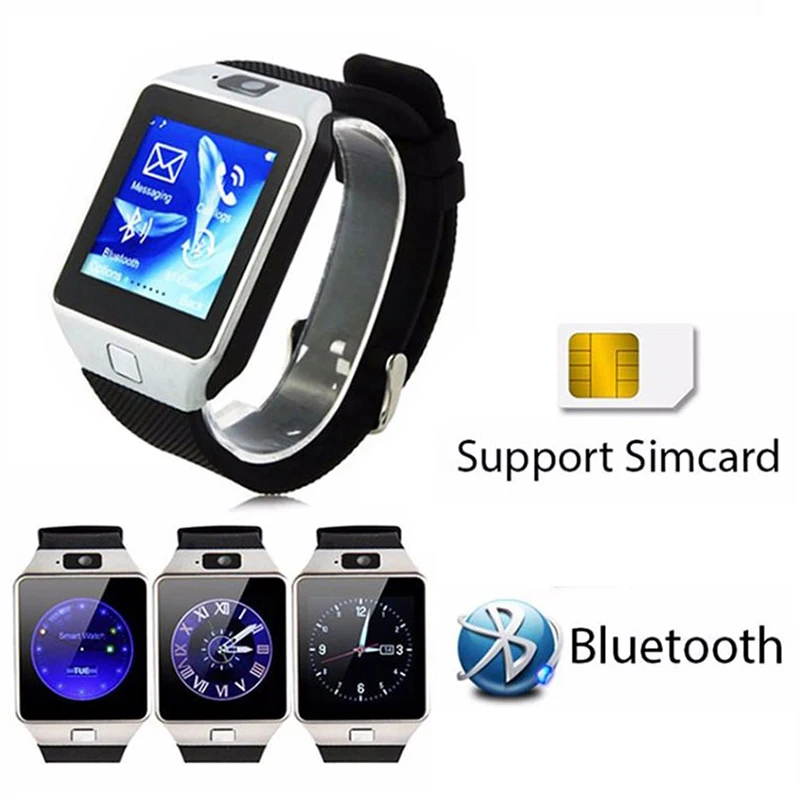 JINCOR Bluetooth Smart Watch DZ09 Smartwatch Anti-lost SIM TF Card Wearable Device with Camera for Apple Android Men Women Watch