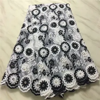 

White+Black Milk Silk Nigerian Net Lace Fabrics For Wedding Dress African Tulle Lace Fabrics High Quality Guipure Lace