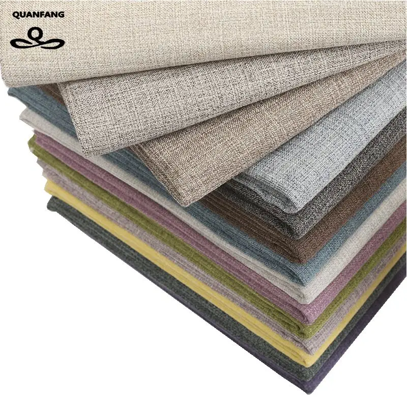 QUANFANG الصلبة كولو القطن الكتان نسيج ل خليط اللحف/DIY الخياطة/أريكة مفرش طاولة/الأثاث غطاء الأنسجة/ وسادة متر