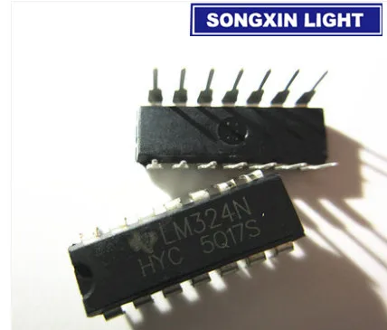 XIASONGXIN LIGHT 100 шт./лот LM324N LM324 Quad Op Amp DIP-14 IC | Электронные компоненты и принадлежности