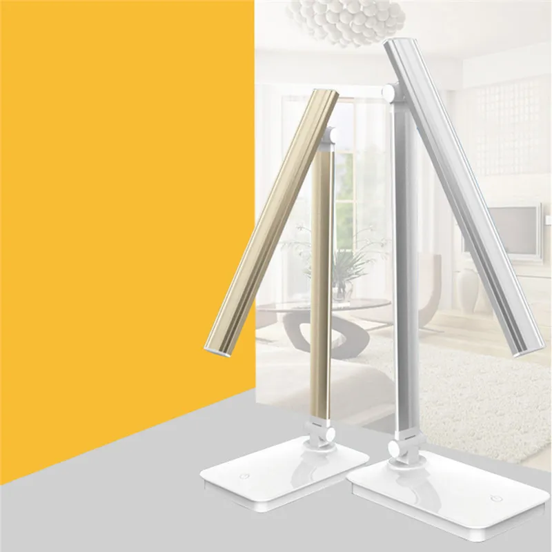 LAIDEYI светодиодный складной настольная лампа зарядка через usb настольная лампа глаз-чистые затемнения свет офиса светодиодный настольная