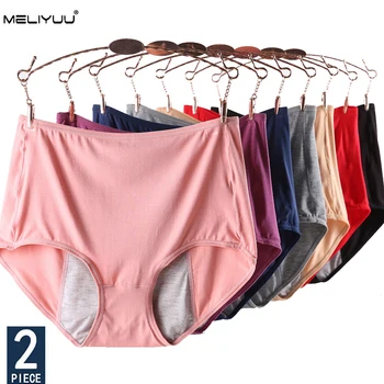 

2 Pcs Female underwear safety shorts panty Wpmen Plus size panties Menstrual Period Physiological Panties Seamless Briefs