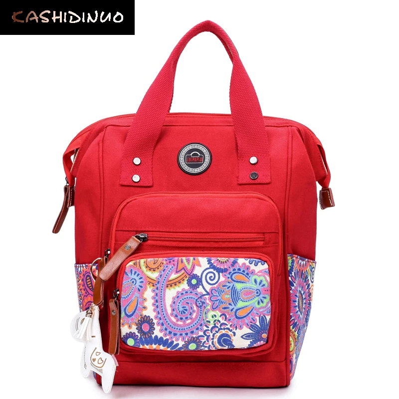 KASHIDINUO Brand Women Backpack Ladies School Bags Teenager Girl Mother Daypack National Print Rucksack Travel mochila