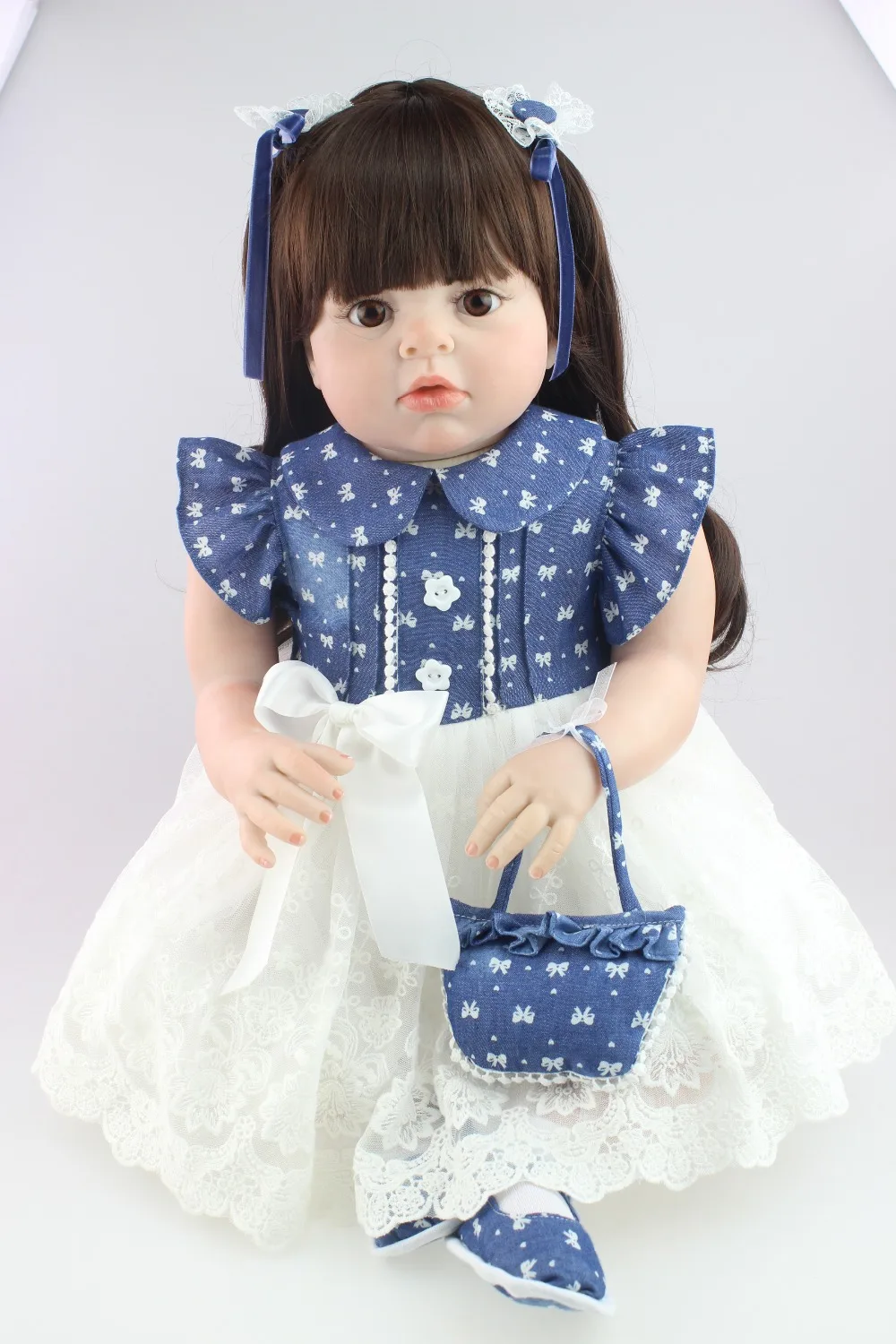 

New design fashion lifelike reborn toddler doll soft silicone vinyl real gentle touch 28inches
