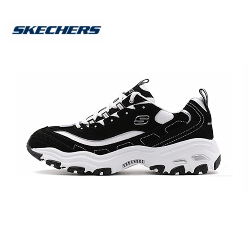 Skechers/мужские кроссовки; D'LITES; повседневная обувь на платформе; Мужская прогулочная обувь; кроссовки с дышащей сеткой; Мужская обувь; 52675-BKW - Цвет: 52675-BKW