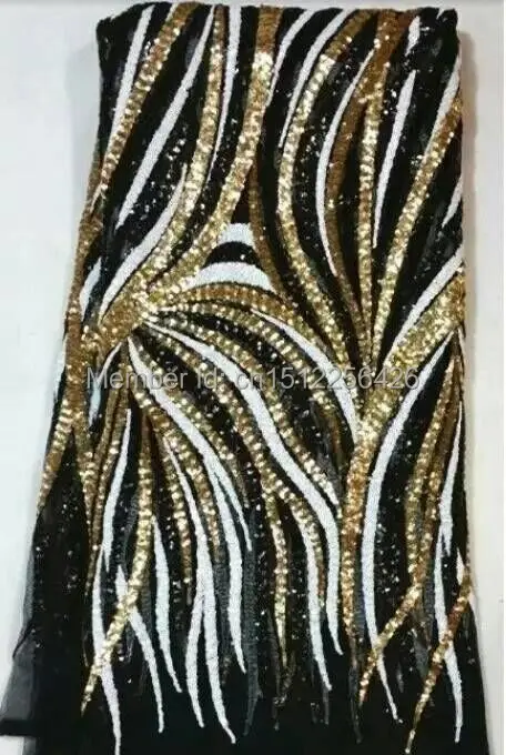 Африканская гипюровая кружевная ткань с пайетками кружевная ткань Африканская вышитая сетчатая кружевная ткань свадебное платье ткань