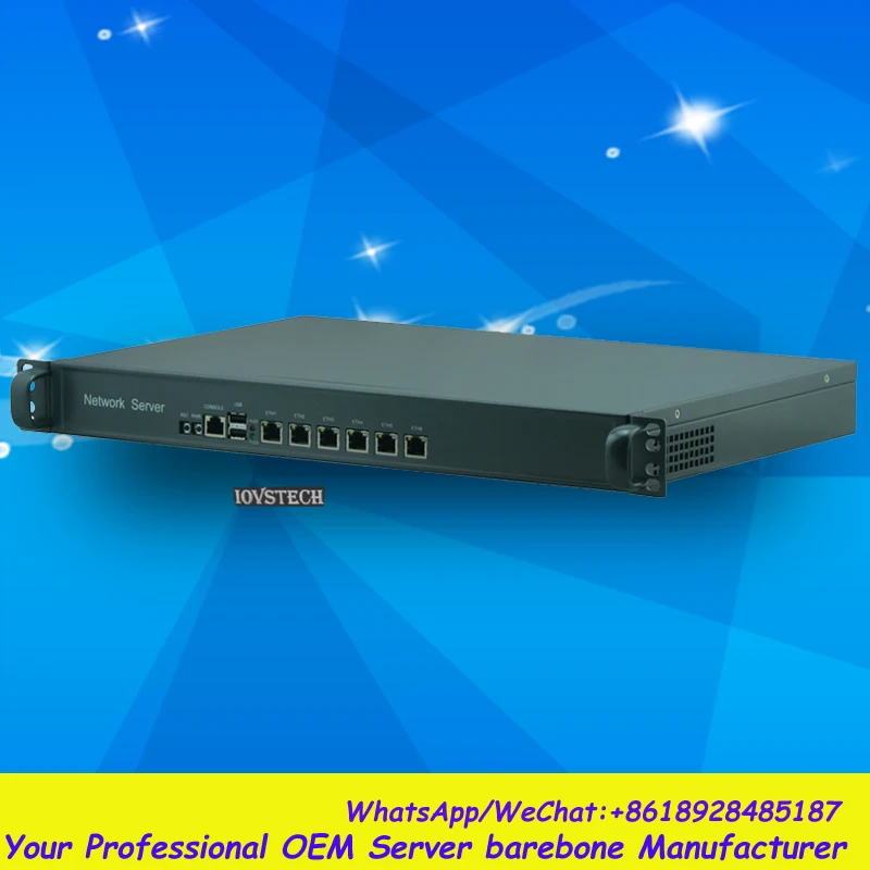 High-quality 1U Rack 6LAN Network Security/Router Barebone
