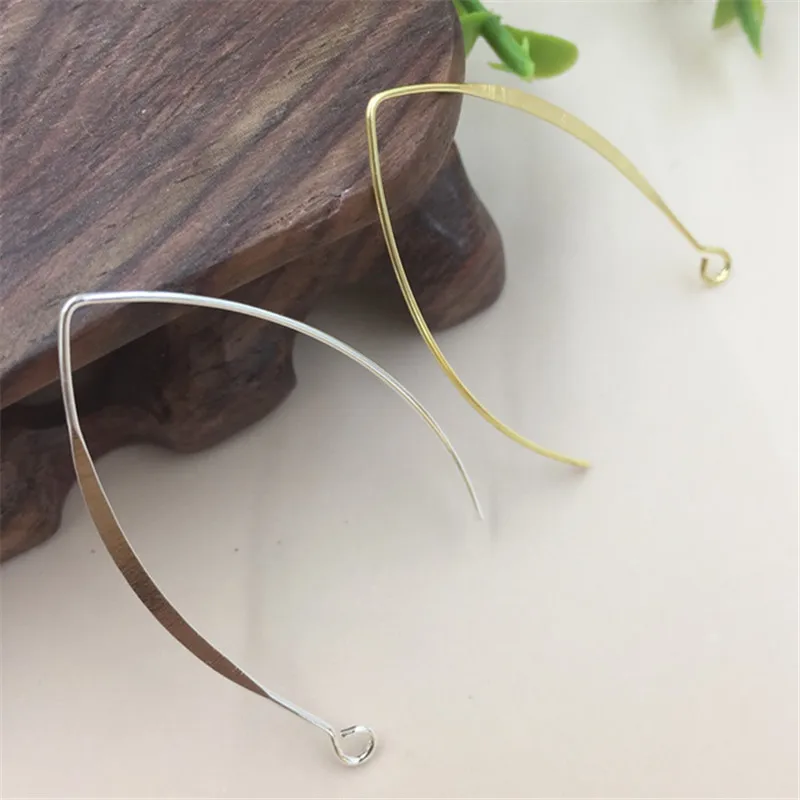 

20pcs/lot Flat Ear Hook French Earring Hooks Wire Settings Base Settings for DIY Earrings Ear Jewelry Findings