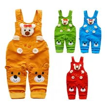 Лидер продаж, детские комбинезоны для мальчиков и девочек новые детские милые цельные штаны с рисунком медведя детские штаны От 1 до 3 лет K