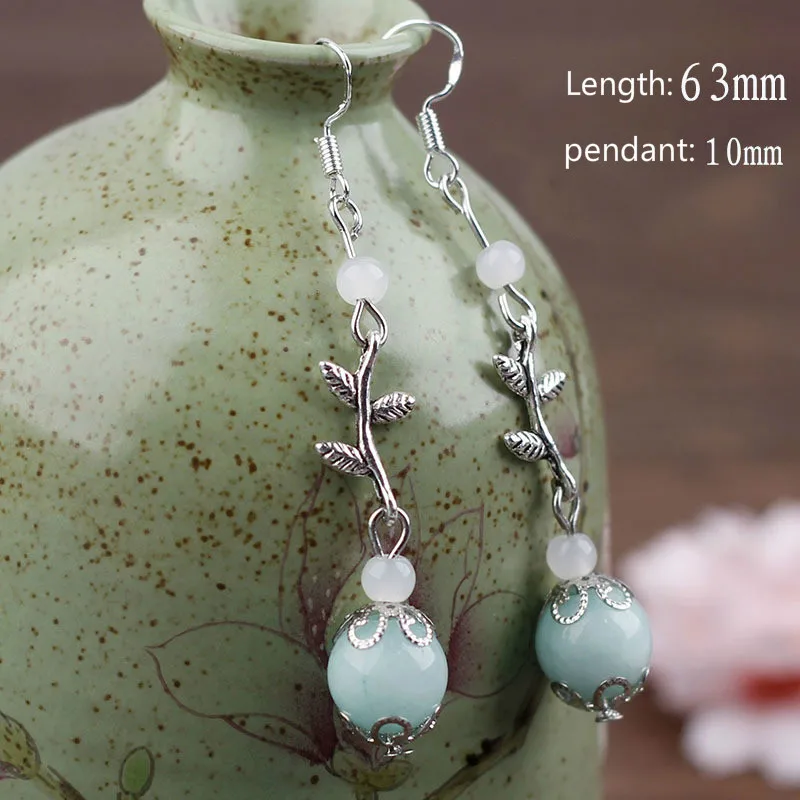 

BYSPT Handmade white Bead Butterfly earrings elegant ethnic design drop Dangle earrings women jewelry