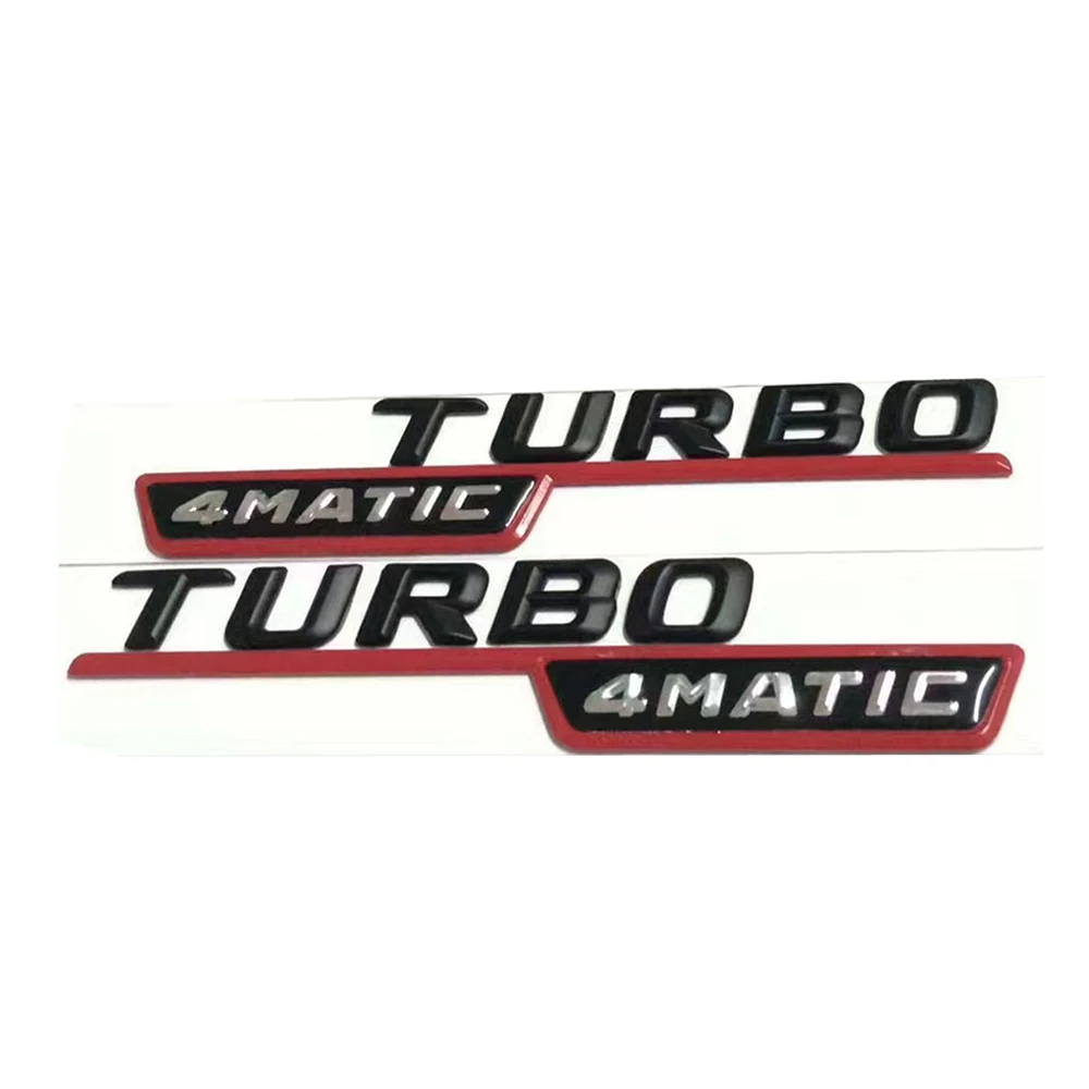 2 шт./лот TURBO BITURBO 4matic наклейка боковое крыло эмблема для Mercedes Benz AMG багажник задние