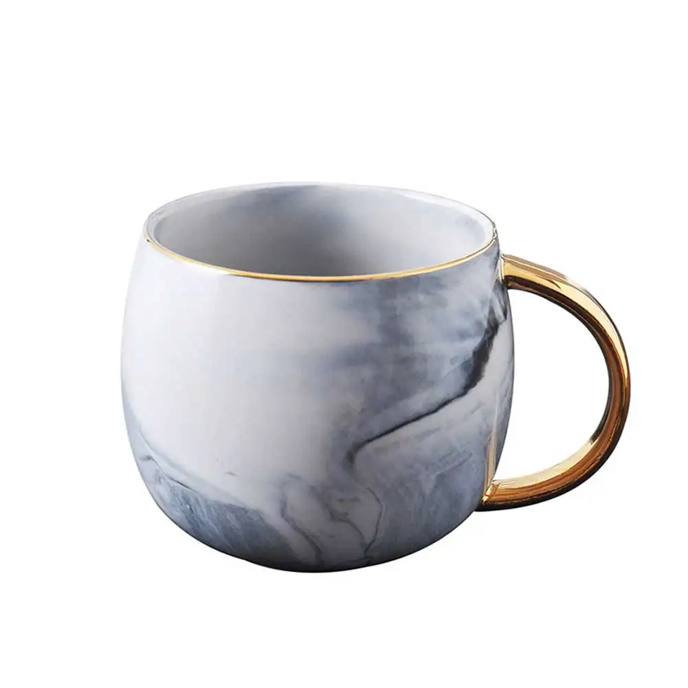 Nordic Mug Cup Marble Ceramic Milk Tea Drinking Cup Breakfast Drinkware for Home Office Taza de cafe europea BDF99 - Цвет: 01