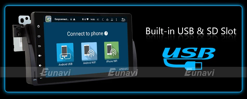 Excellent Eunavi 1 Din Car Multimedia Player Car Radio GPS Android 7.1.1 2 Din OBD2 Bluetooth For BMW/E46/M3/MG/ZT/Rover 75 22