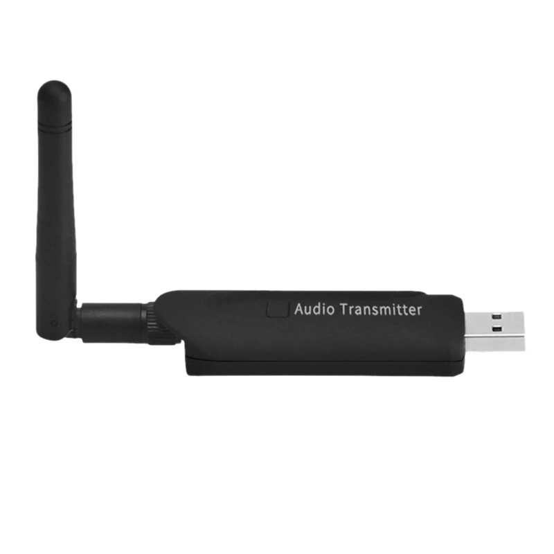 

B5 bluetooth transmitter wireless audio channel stereo music stream external antenna strong signal for tv notebook dvd pc Blac