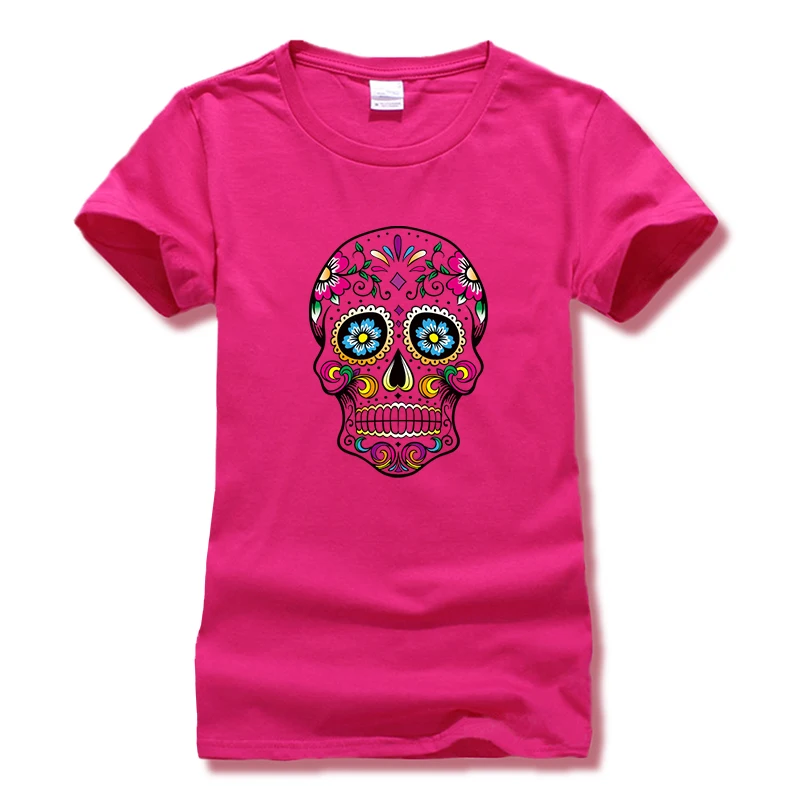 جديد 2018 الجمجمة T قميص المرأة أزياء الصيف المرأة تي شيرت مريحة الشارع الشهير قمم تيز الأحمر أسود رمادي الأبيض