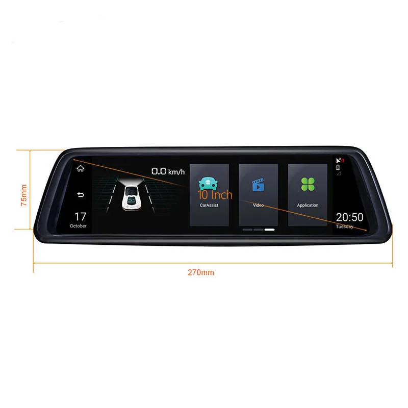 Cemicen 10\ 4G Wifi Android 5.1 Car DVR Dash Cam Rearview Mirror Dash Camera Dual Lens ADAS GPS Navigation Bluetooth Recorder