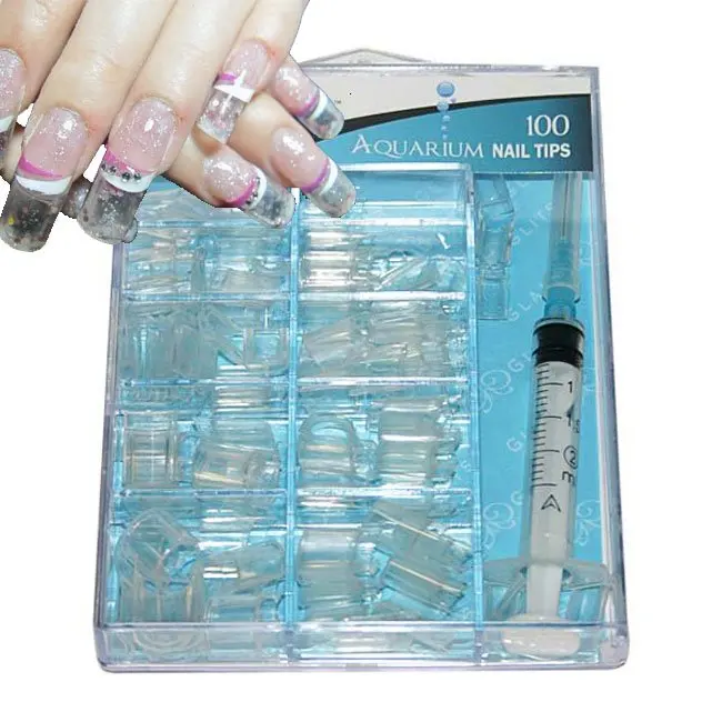 10Set/Lot AQUARIUM NAIL TIPS 100pc New E049tiptip and ring