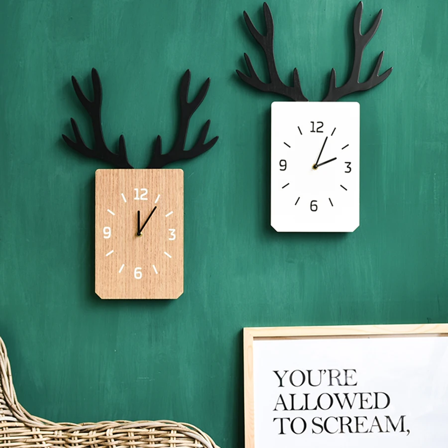

Decorative Creativity Ins Modern Design Vintage Wall Clock Living Room Kitchen Silent Wood Clock Wall Watches Home Decor WZH111