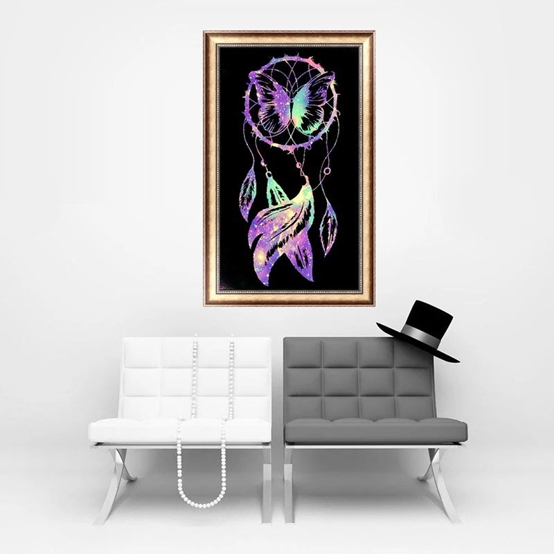 DIY 5D Rhinestone Diamond Embroidery Dream Catcher Painting Cross Stitch Decor