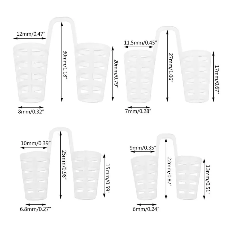 4 шт. мини-зажимы для носа, против храпа, фиксаторы храпа, облегчающие дыхание, легкие носовые
