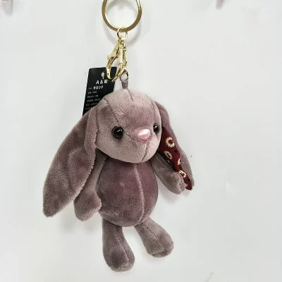 Брелоки с длинным Кроликом, брелоки, плюшевые кролики, аксессуар, очаровательный кулон для сумки, мини-игрушка, автомобильные подарочные брелки - Цвет: gray high 18cm